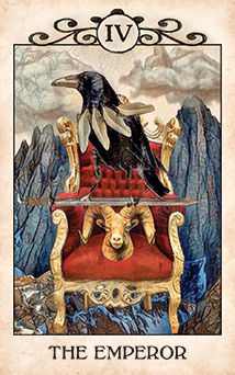 The Emperor Tarot card in Crow Tarot Tarot deck