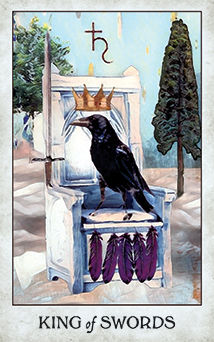 King of Swords Tarot card in Crow Tarot Tarot deck