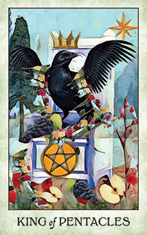 King of Pentacles Tarot card in Crow Tarot Tarot deck