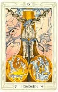 The Devil Tarot card in Crowley Tarot deck