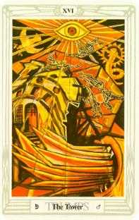 The Tower Tarot card in Crowley Tarot deck