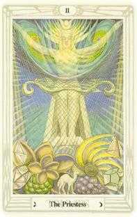 The High Priestess Tarot card in Crowley Tarot deck
