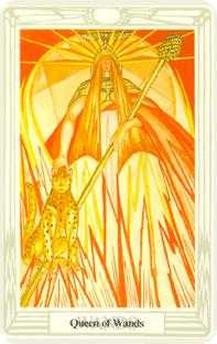 Queen of Wands Tarot card in Crowley Tarot deck