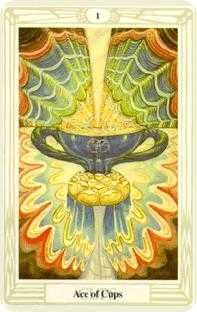 Ace of Cups Tarot card in Crowley Tarot deck