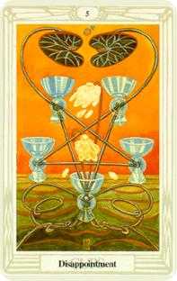 Five of Cups Tarot card in Crowley Tarot deck