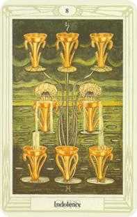 Eight of Cups Tarot card in Crowley Tarot deck