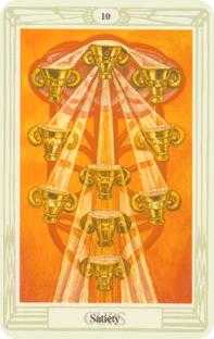 Ten of Cups Tarot card in Crowley Tarot deck