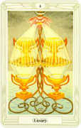 Four of Cups Tarot card in Crowley deck