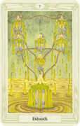 Seven of Cups Tarot card in Crowley deck