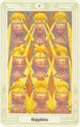 Nine of Cups Tarot card in Crowley deck