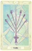 Seven of Swords Tarot card in Crowley deck