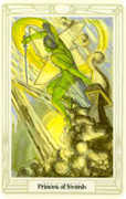 Princess of Swords Tarot card in Crowley deck