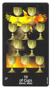 Ten of Cups Tarot card in Crow's Magick Tarot deck