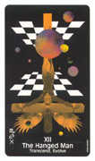 The Hanged Man Tarot card in Crow's Magick Tarot deck