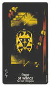 Page of Wands Tarot card in Crow's Magick Tarot deck