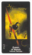 Queen of Wands Tarot card in Crow's Magick deck