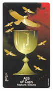 Ace of Cups Tarot card in Crow's Magick deck
