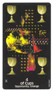 Four of Cups Tarot card in Crow's Magick Tarot deck