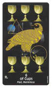 Six of Cups Tarot card in Crow's Magick deck