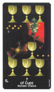 Seven of Cups Tarot card in Crow's Magick Tarot deck