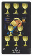 Eight of Cups Tarot card in Crow's Magick Tarot deck