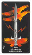 Ace of Swords Tarot card in Crow's Magick Tarot deck