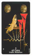 Two of Coins Tarot card in Crow's Magick deck