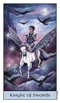 Knight of Swords Tarot card in Crystal Visions Tarot deck