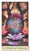 Wheel of Fortune Tarot card in Crystal Visions Tarot deck