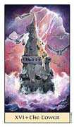 The Tower Tarot card in Crystal Visions Tarot deck