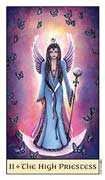 The High Priestess Tarot card in Crystal Visions deck