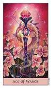 Ace of Wands Tarot card in Crystal Visions deck