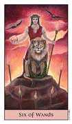Six of Wands Tarot card in Crystal Visions deck