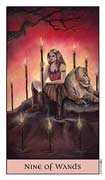 Nine of Wands Tarot card in Crystal Visions Tarot deck