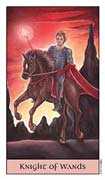 Knight of Wands Tarot card in Crystal Visions deck