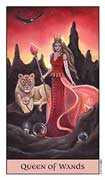 Queen of Wands Tarot card in Crystal Visions deck