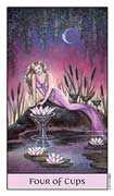 Four of Cups Tarot card in Crystal Visions deck