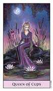 Queen of Cups Tarot card in Crystal Visions deck