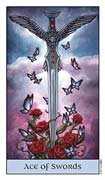 Ace of Swords Tarot card in Crystal Visions deck