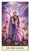 The Lovers Tarot card in Crystal Visions deck