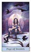 Page of Swords Tarot card in Crystal Visions Tarot deck