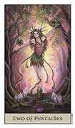 Two of Coins Tarot card in Crystal Visions deck