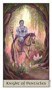 Knight of Coins Tarot card in Crystal Visions deck