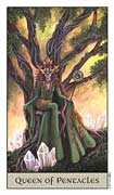 Queen of Coins Tarot card in Crystal Visions deck