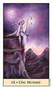 The Hermit Tarot card in Crystal Visions deck
