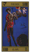 The Sun Tarot card in Salvador Dali Tarot deck