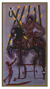 Six of Wands Tarot card in Salvador Dali deck