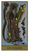 Page of Wands Tarot card in Salvador Dali deck