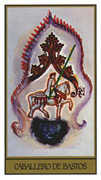 Knight of Wands Tarot card in Salvador Dali deck