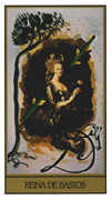 Queen of Wands Tarot card in Salvador Dali Tarot deck